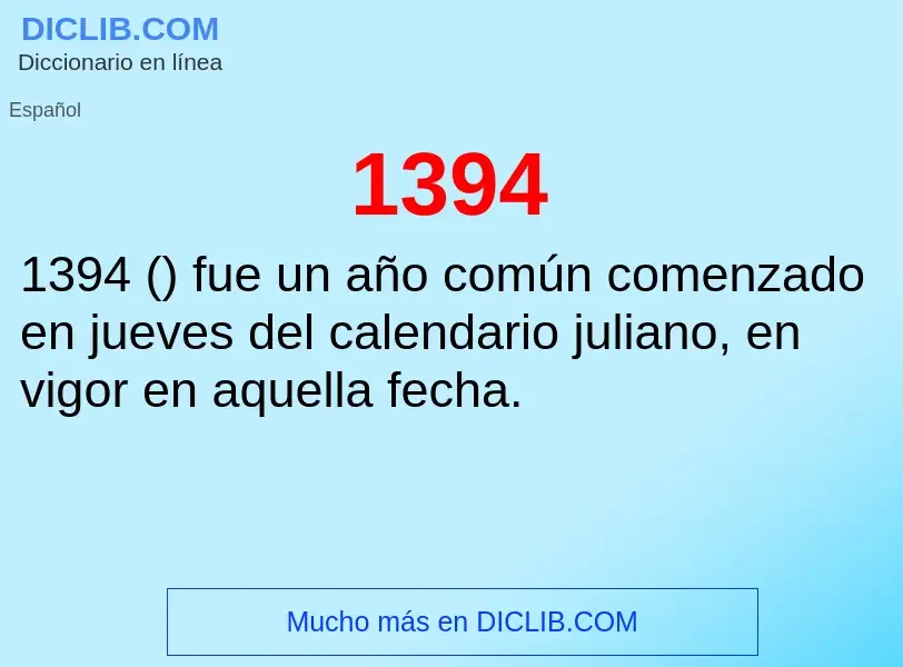 ¿Qué es 1394? - significado y definición