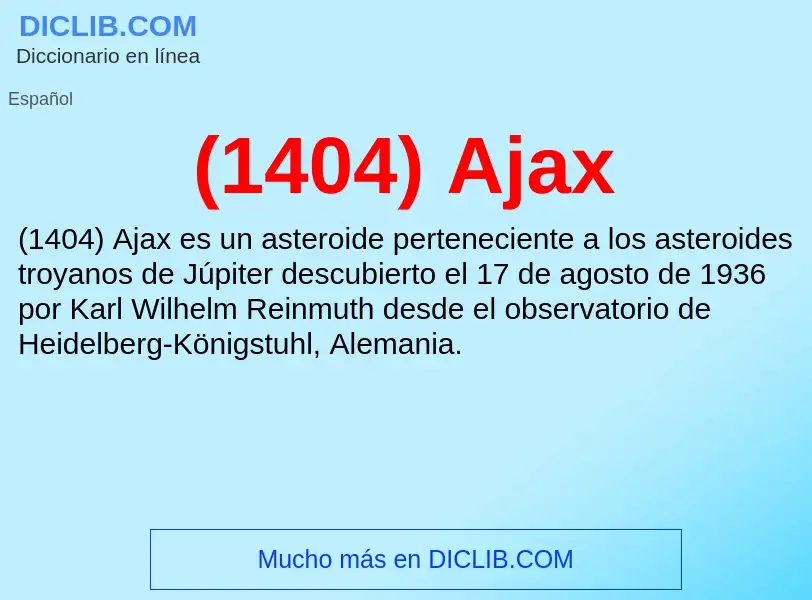 Che cos'è (1404) Ajax - definizione