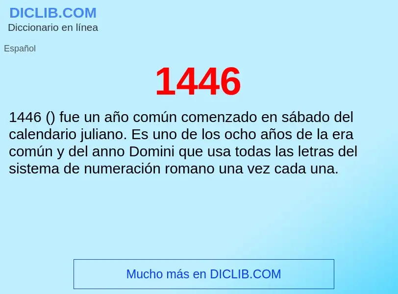 ¿Qué es 1446? - significado y definición