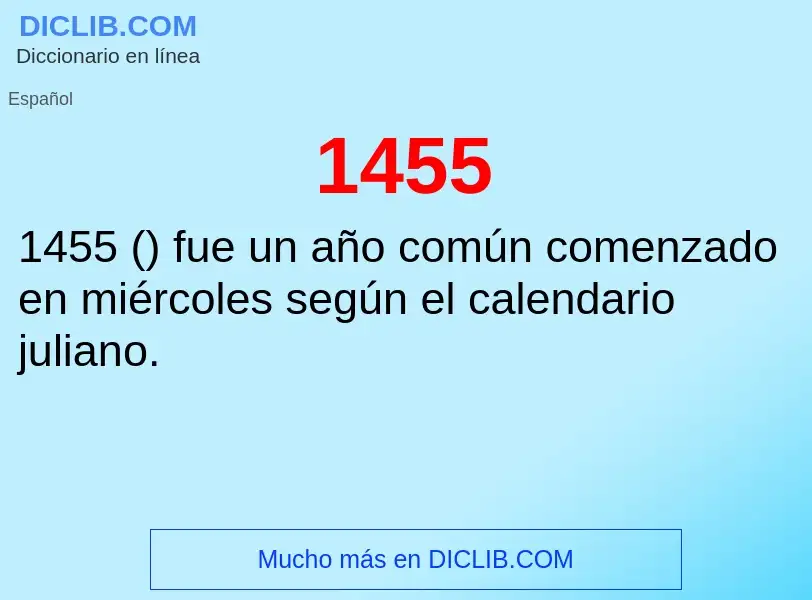 ¿Qué es 1455? - significado y definición