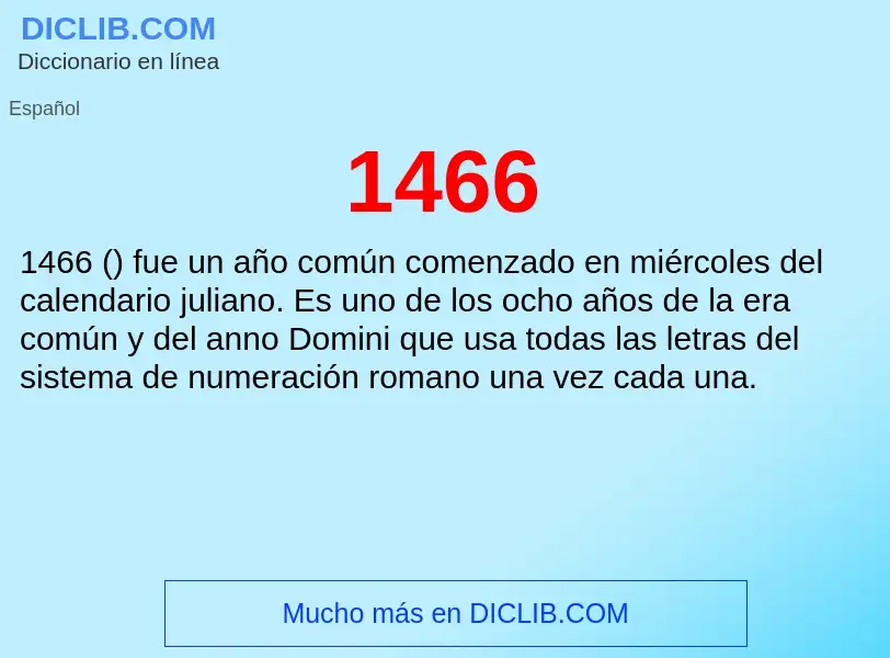 ¿Qué es 1466? - significado y definición