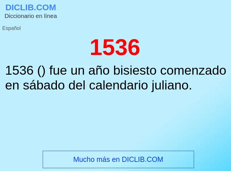 ¿Qué es 1536? - significado y definición