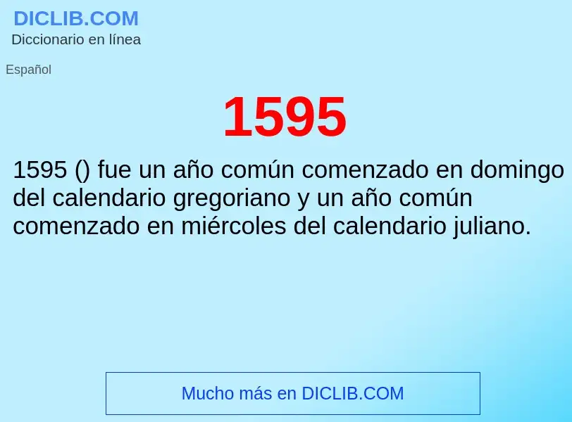 ¿Qué es 1595? - significado y definición