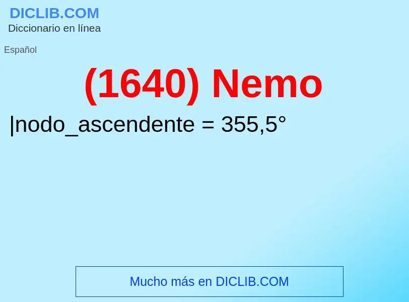 Wat is (1640) Nemo - definition