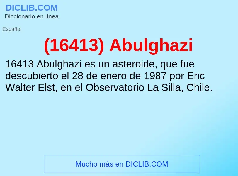 Wat is (16413) Abulghazi - definition