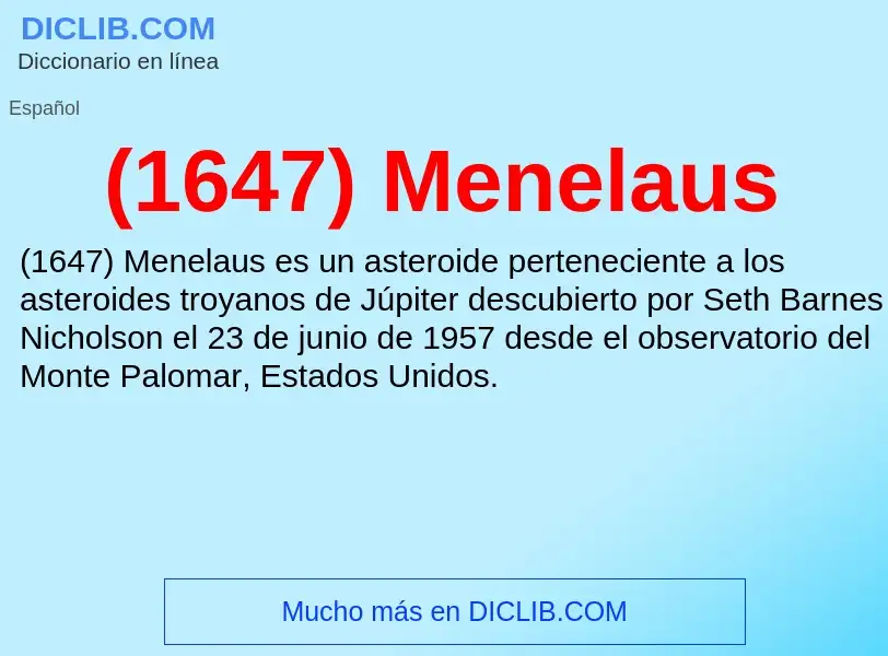 Wat is (1647) Menelaus - definition