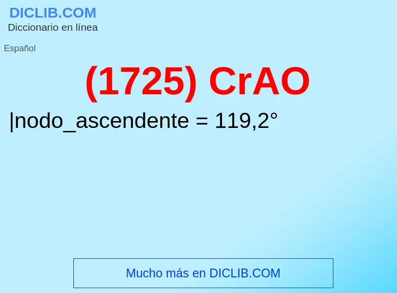 O que é (1725) CrAO - definição, significado, conceito