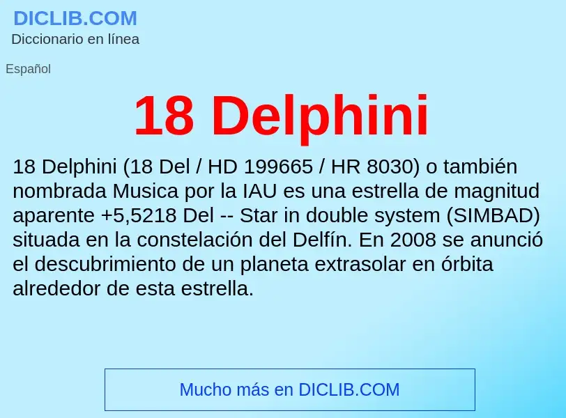 Qu'est-ce que 18 Delphini - définition