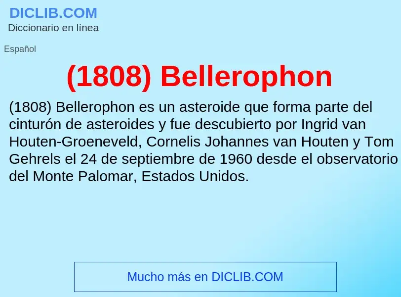 Che cos'è (1808) Bellerophon - definizione