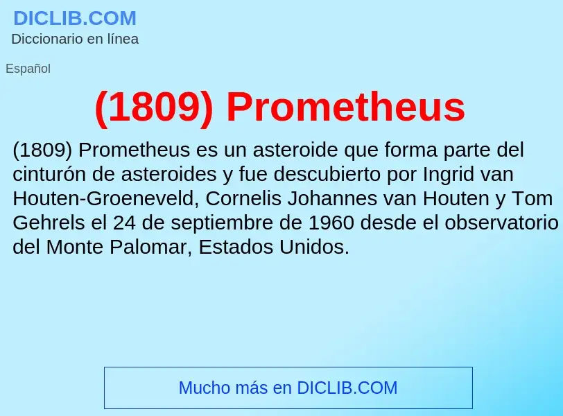 Was ist (1809) Prometheus - Definition