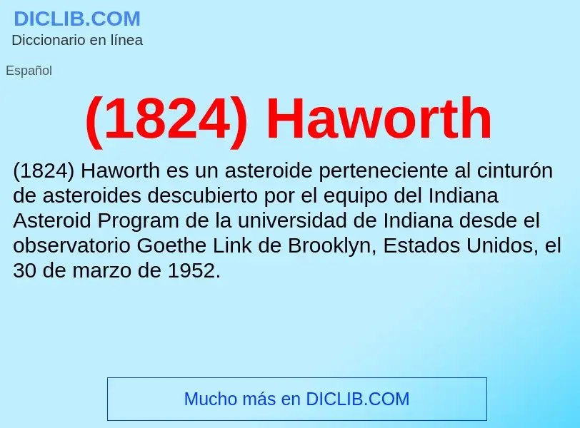 Che cos'è (1824) Haworth - definizione