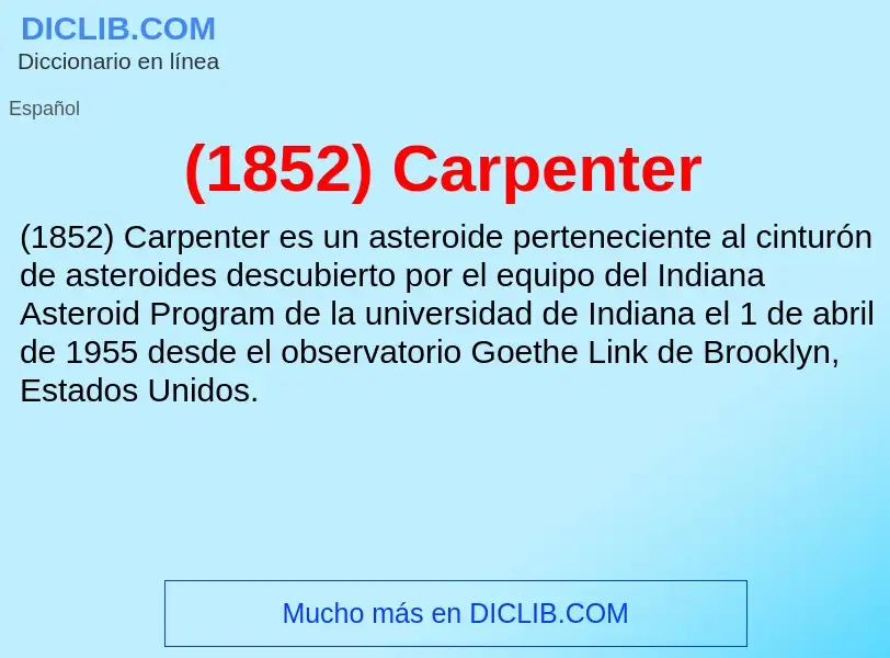 Wat is (1852) Carpenter - definition