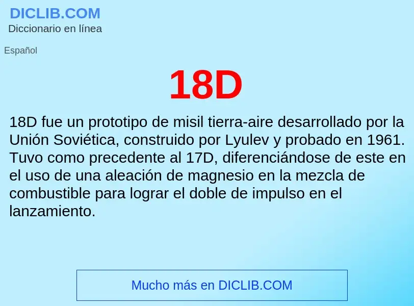 What is 18D - definition