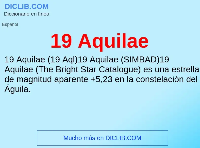 What is 19 Aquilae - definition