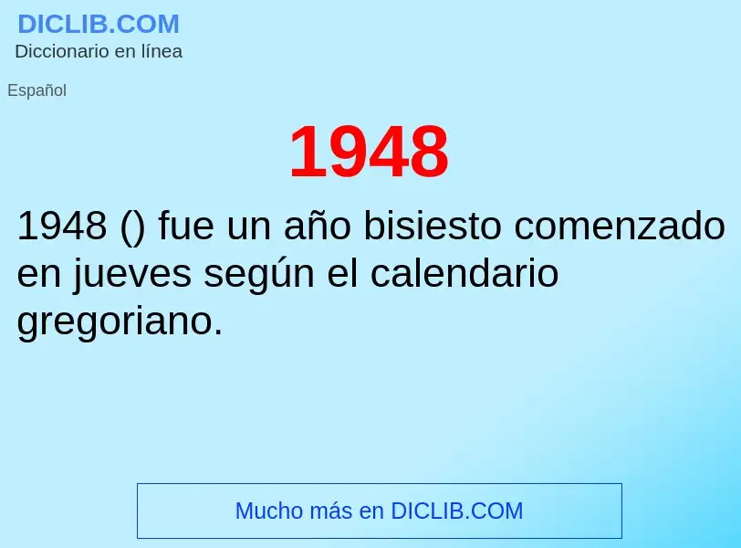 ¿Qué es 1948? - significado y definición