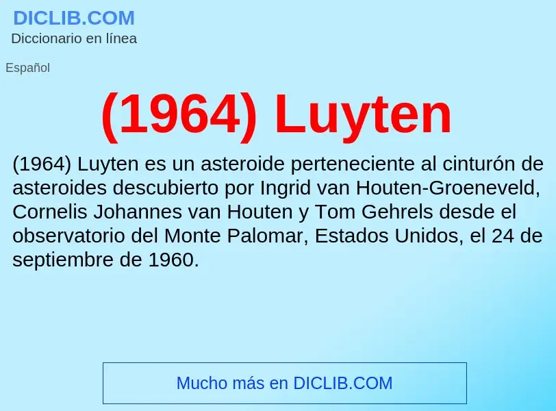 Wat is (1964) Luyten - definition