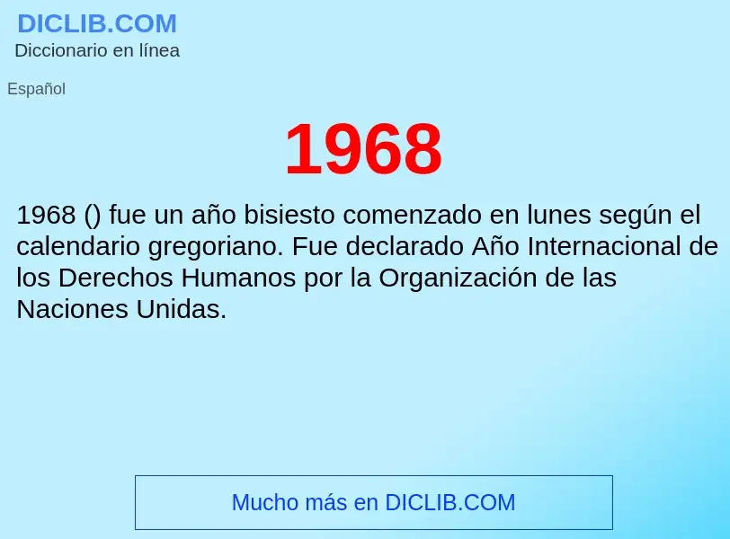 ¿Qué es 1968? - significado y definición