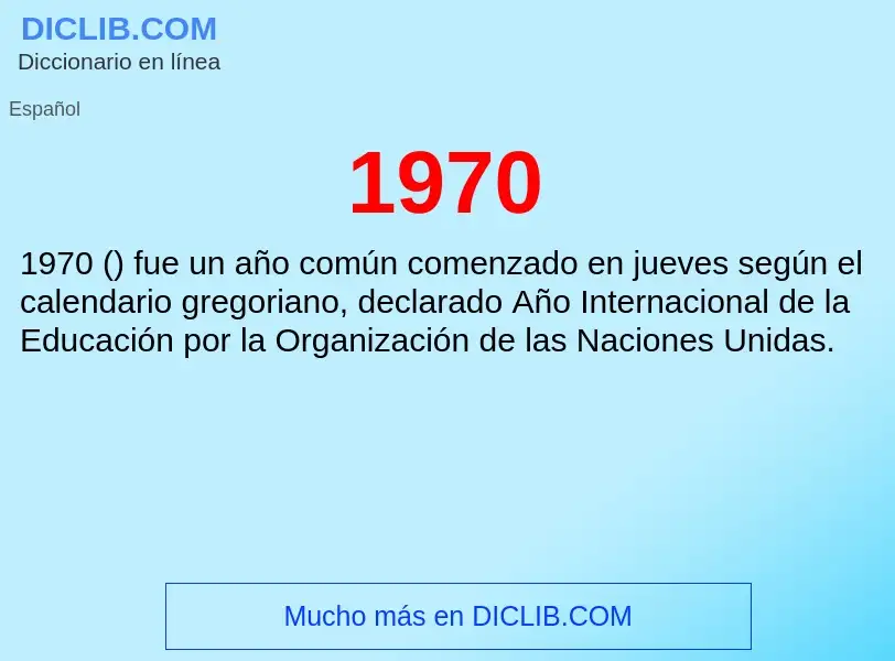 Wat is 1970 - definition