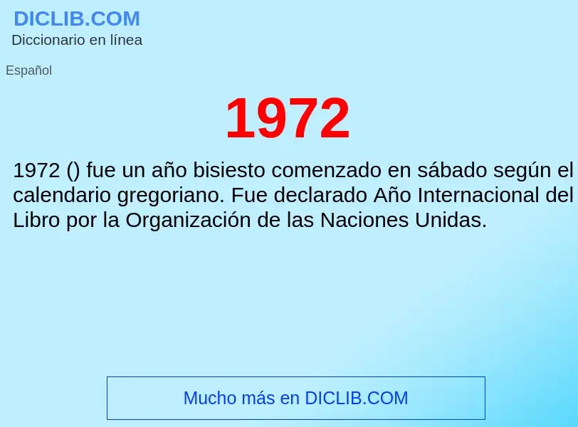 What is 1972 - definition