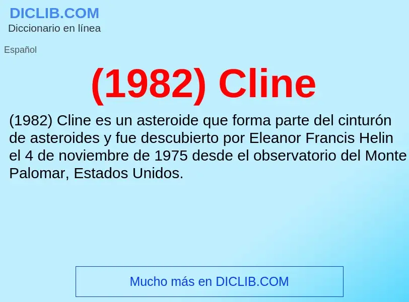 Wat is (1982) Cline - definition