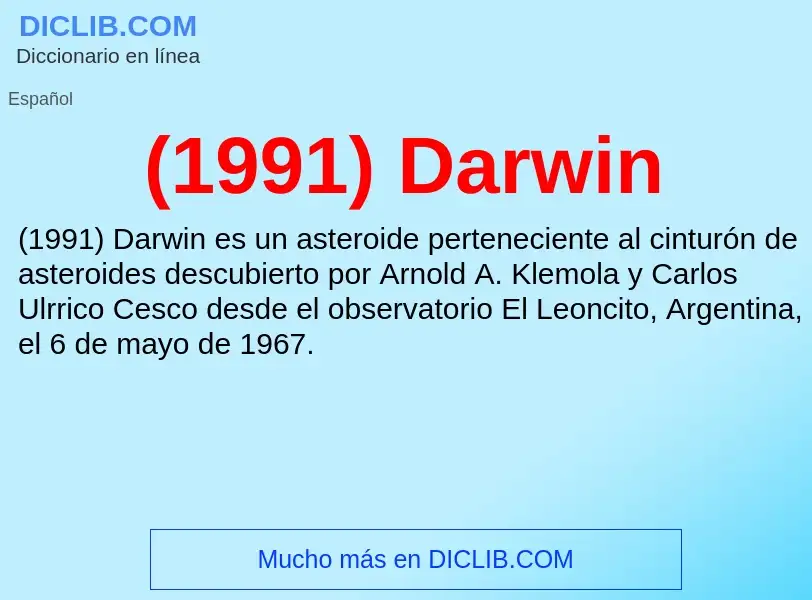 Che cos'è (1991) Darwin - definizione