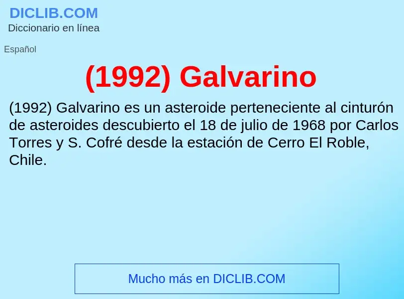 Wat is (1992) Galvarino - definition