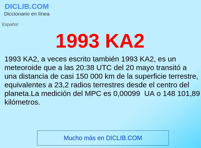 Τι είναι 1993 KA2 - ορισμός