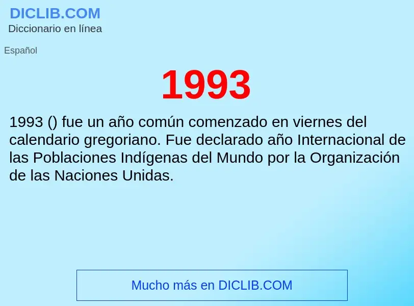 O que é 1993 - definição, significado, conceito