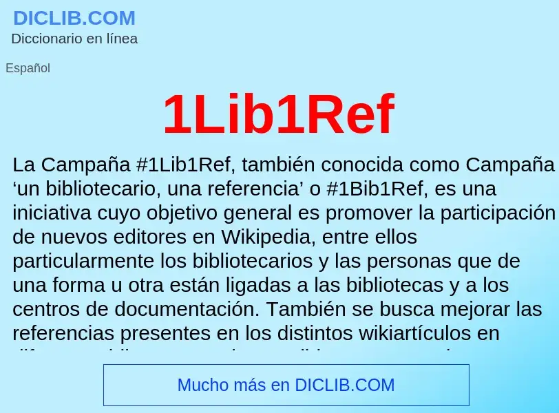 Wat is 1Lib1Ref - definition