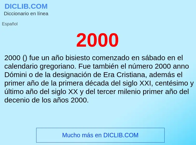 Che cos'è 2000 - definizione