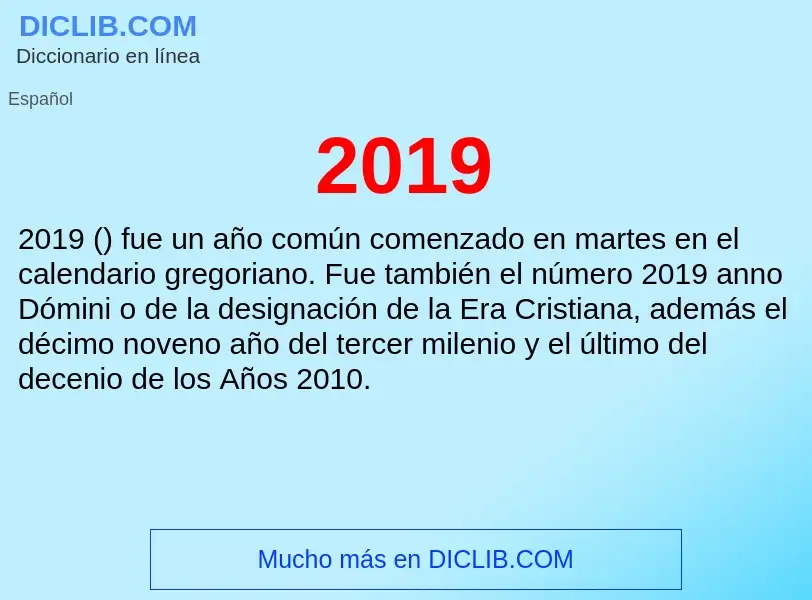 O que é 2019 - definição, significado, conceito