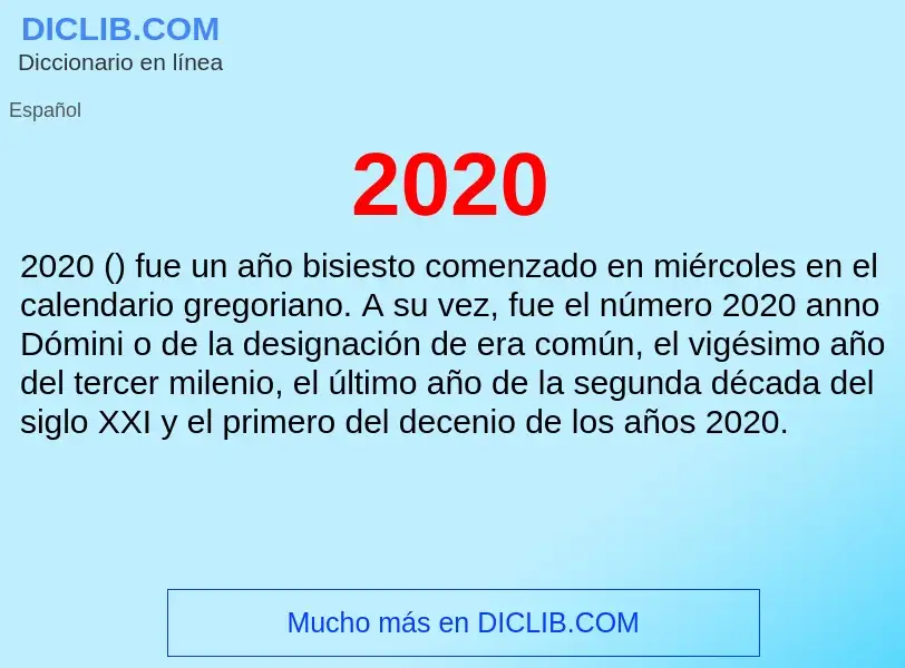 What is 2020 - definition