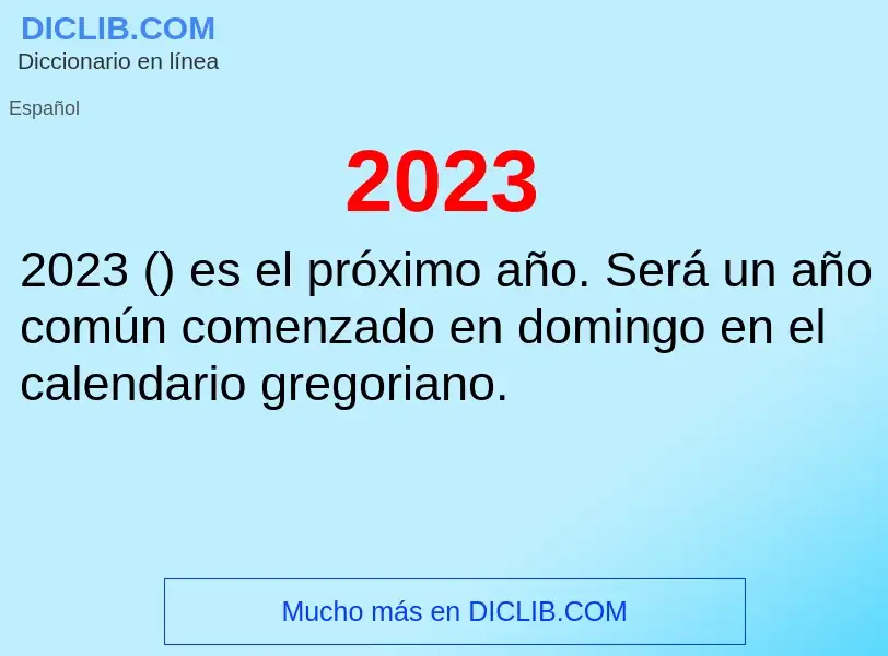 Τι είναι 2023 - ορισμός