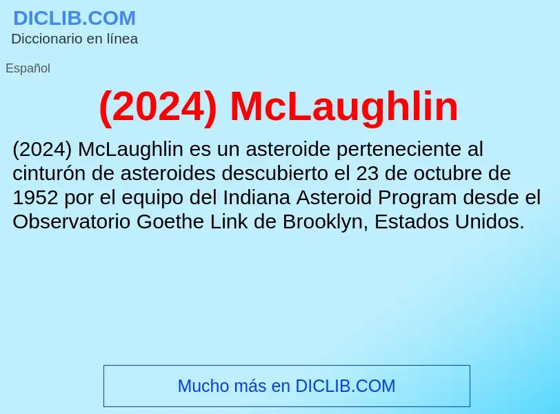 What is (2024) McLaughlin - meaning and definition