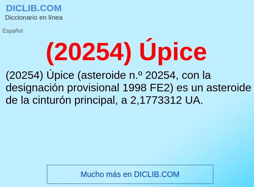 Wat is (20254) Úpice - definition