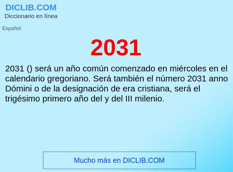 Τι είναι 2031 - ορισμός