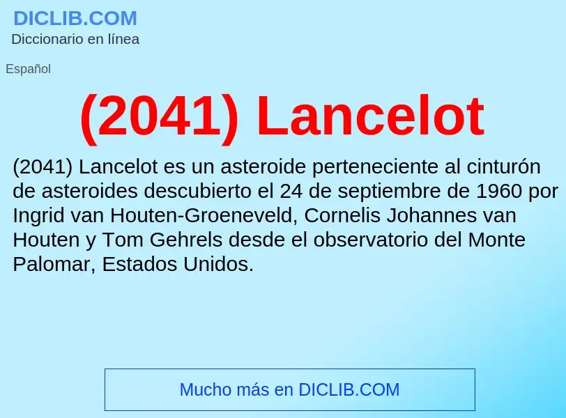 Wat is (2041) Lancelot - definition