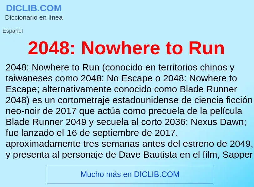 Τι είναι 2048: Nowhere to Run - ορισμός