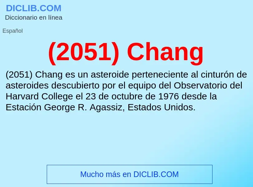 Che cos'è (2051) Chang - definizione