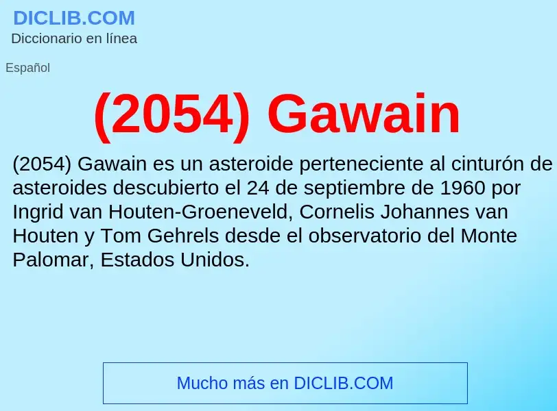 Wat is (2054) Gawain - definition