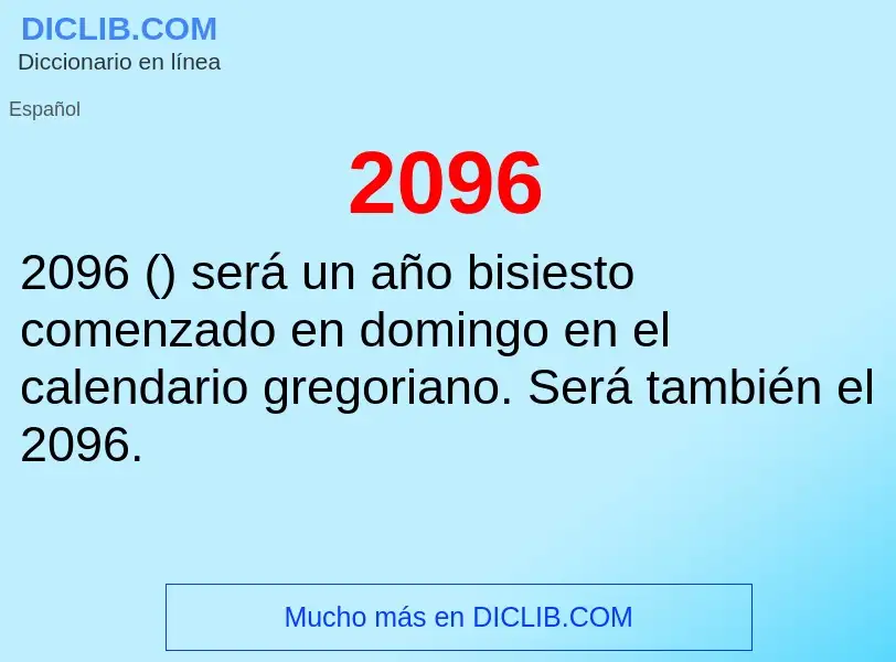 What is 2096 - meaning and definition