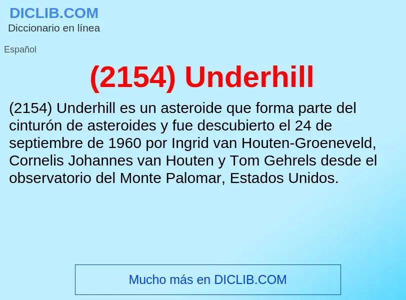 Wat is (2154) Underhill - definition