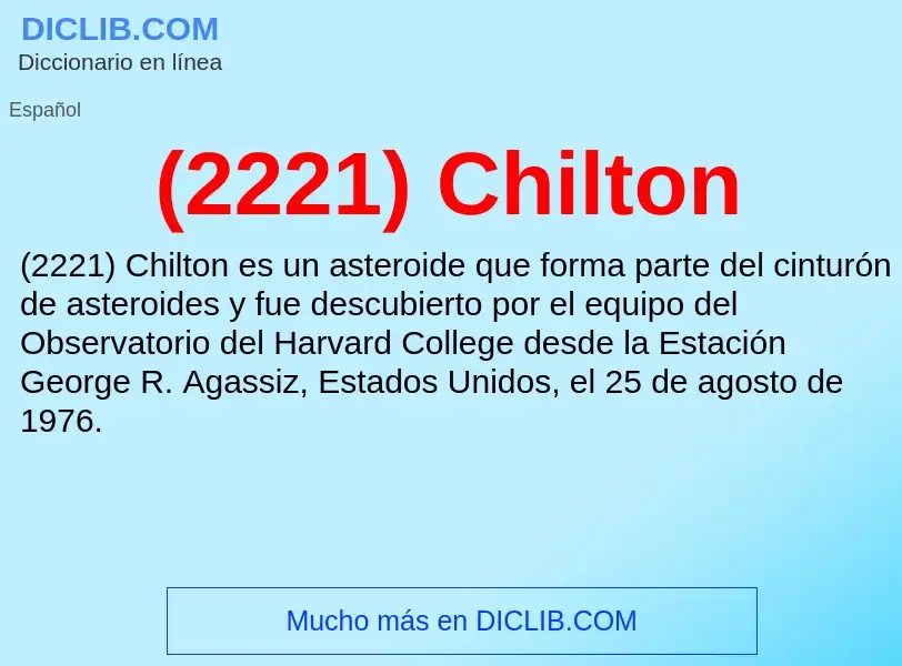 Что такое (2221) Chilton - определение