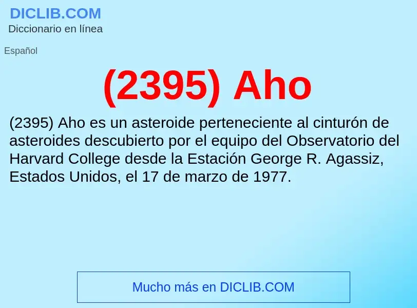 Wat is (2395) Aho - definition