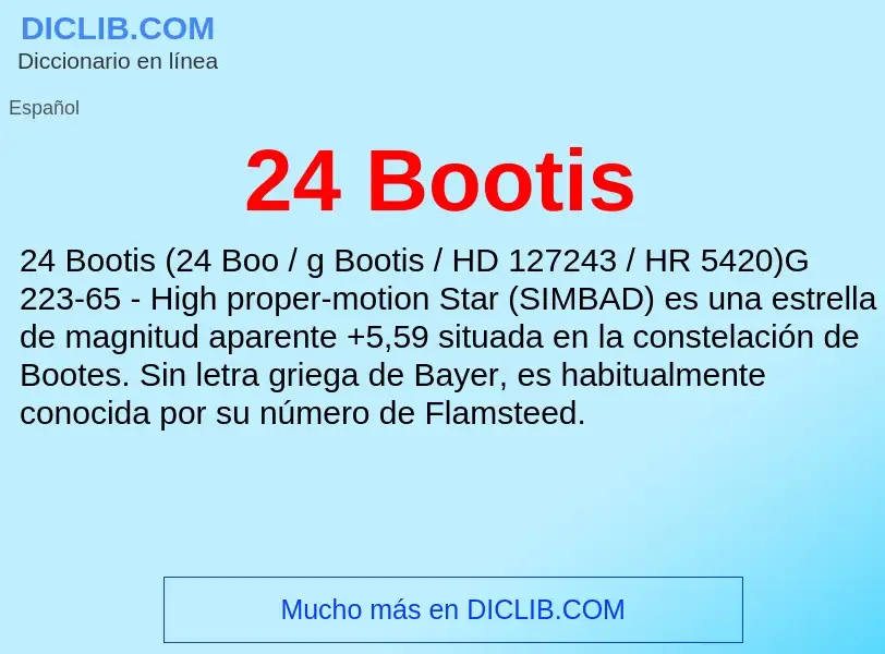 Wat is 24 Bootis - definition