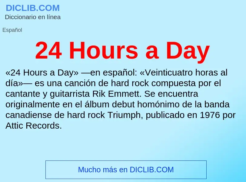 What is 24 Hours a Day - meaning and definition