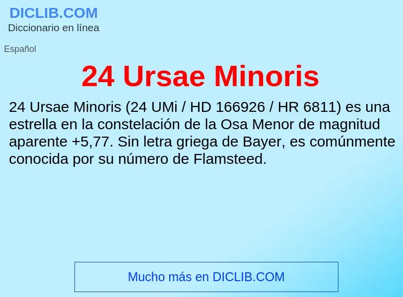 Wat is 24 Ursae Minoris - definition