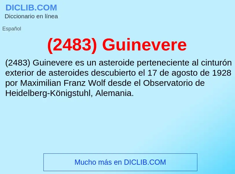 Wat is (2483) Guinevere - definition