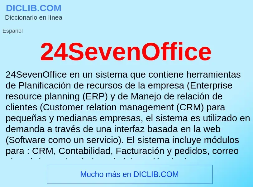 Wat is 24SevenOffice - definition