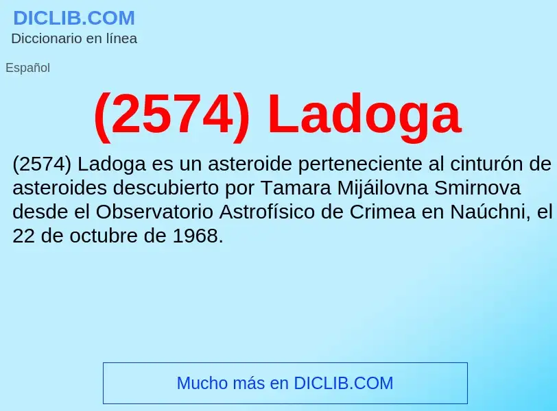 Wat is (2574) Ladoga - definition